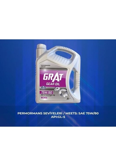 Grat 675813 Şanzıman Yağı 3 Litre 75w80 Yarı Sentetik Gl 4 Diğer