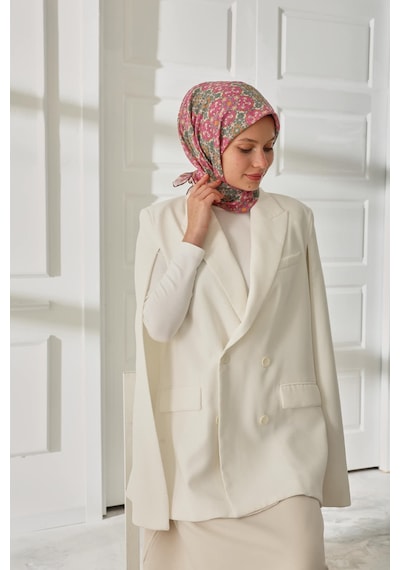 Silk Home Soft Eşarp 73093-28 Pembe, Yeşil, Turuncu, Taş