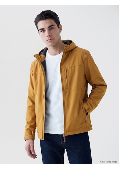 Lcwaıkıkı Classic Sarı Regular Fit Kapüşonlu Erkek Ceket