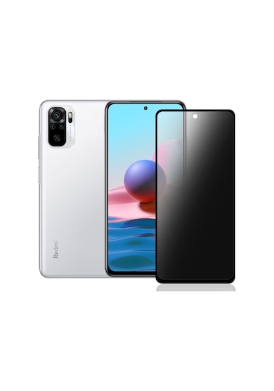 Xiaomi Redmi Note 10 Hayalet Privacy Gizli Cam Ekran Koruyucu Siyah