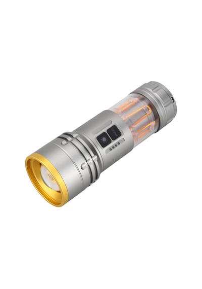 Panther Pt- 4128 Usb Şarjlı El Feneri Gri - Sarı