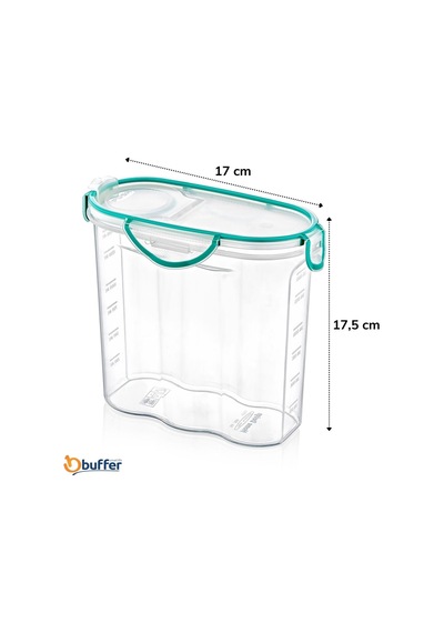 Buffer® Kilitli Kapaklı Contalı 17 Litre Saklama Kabı Çok Renkli