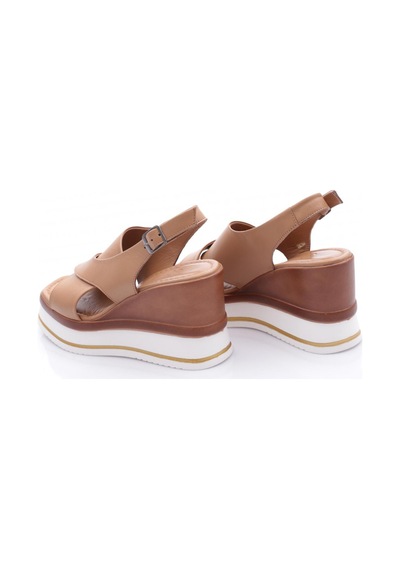 Dgn 722-24170 Kadin Mega Kalin Taban Sandalet Capıcıno