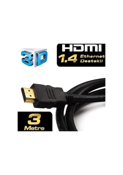 Hdmi Kablo Görüntü Ses Full Hd 3D Led Tv Hdmi Kablo 3 Metre