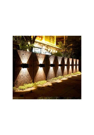 Cata Amber 4 Adet Cata 20w Kos Solar Led Aplik Dış Mekan Amber Ct-8010 Bahçe Cephe Aydınlatması