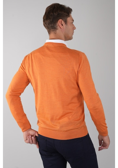 Bisse Erkek Basic V Yaka Triko Turuncu Tr23knos23212 D64