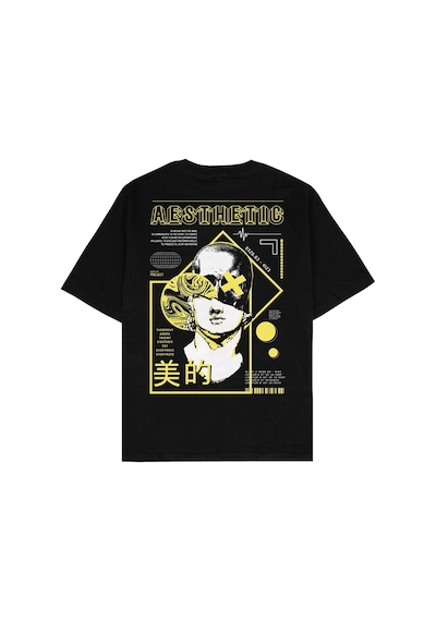 Adrift Aesthetic Siyah Oversize Unisex T-shirt Siyah