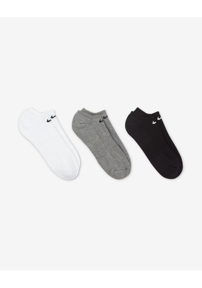 Nike Sx7673-964 Everyday Cushioned No-show Antrenman Çorapları 3 Çift Cok Renklı