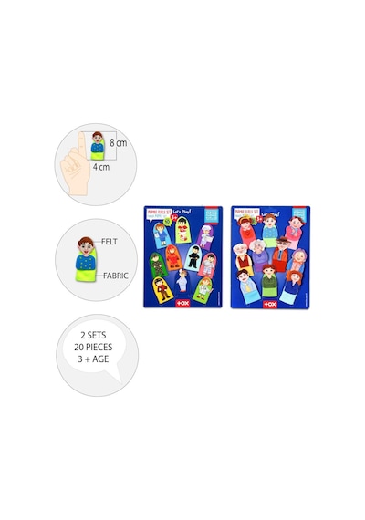 2 Set 20 Parça Tox Meslekler Ve Aile Üyeleri 20 Parça Parmak Kukla