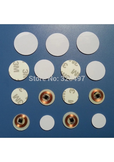 Sabit Id Rfıd Sticker. 3M Yapışkanlı 125Khz Rfıd Proximity Sikke 10 Adet
