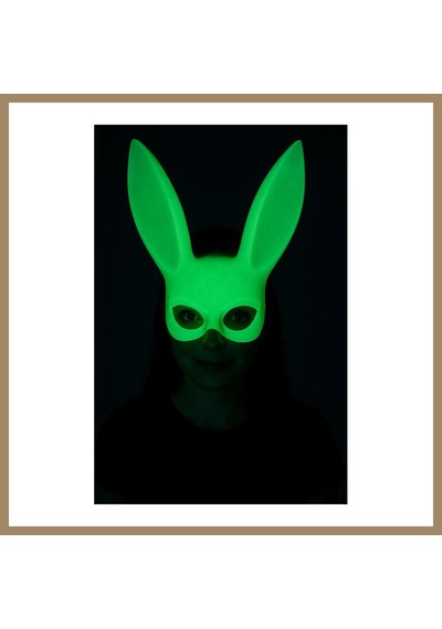 Bezos Karanlıkta Parlayan Fosforlu Tavşan Maskesi Glow Bunny Masquerade Maske 32x22 Cm 22 Diğer