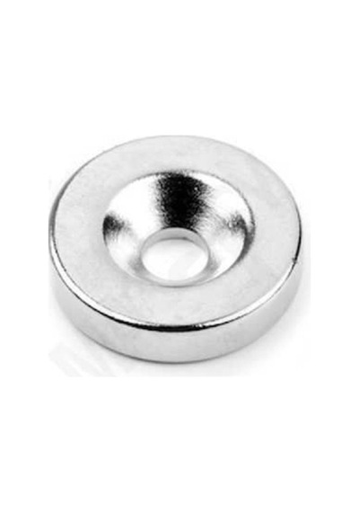10 Adet - Havşa Delikli, Neodyum Mıknatıs, 15x3 Mm, Çok Güçlü Magnet