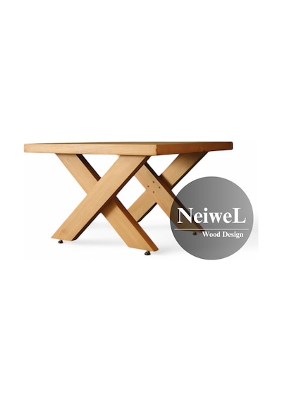Neiwel Coel Doğal Ahşap Sehpa-70-70 Açık Ceviz