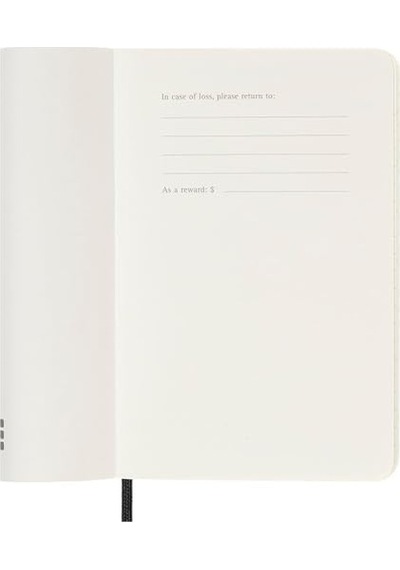 Moleskine Klasik 12 Aylık 2025 Aylık Planlayıcı, Yumuşak Kapak, Cep 3.5" X 5.5" , Siyah, 128 Sayfa