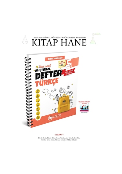 Çanta 2025-2026 5. Sınıf Türkçe Yeni Nesil Alıştıran Defter