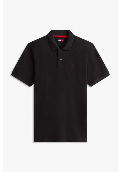 Tommy Hilfiger Tjm Erkek Regular Ess Siyah Polo Yaka T-shirt-13675 Siyah