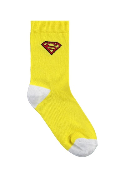 Superman Süperman 3'lü 2-12 Yaş Erkek Soket Çorap - Standart