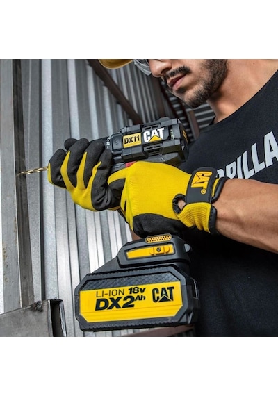 Cat Dx11 18volt/2.0ah Li-ion Çift Akülü Kömürsüz Profesyonel Şarjlı Matkap