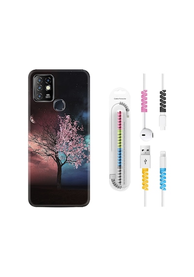 Infinix Hot 10 Kılıf Kablo Koruyuculu Heaven Tree 1859