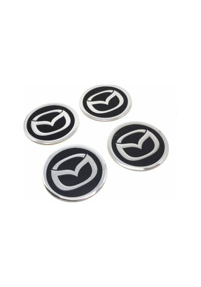 Mazda Alüminyum Yapıştırma Jant Göbeği Siyah 4'lü 60mm 430411411