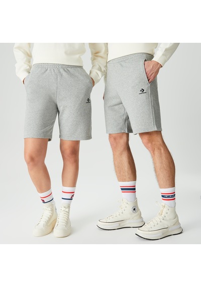 Converse Go-to Embroidered Star Chevron Fleece Unisex Gri Şortdüz10023875