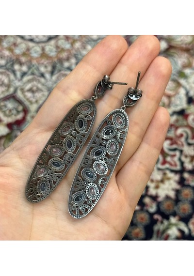 Turmalin Elmas Küpe 070