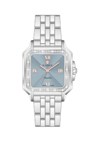 Wainer Wa.18080-a Swiss Made Quartz Çelik Gri Mavi Kadran 29 Mm Kadın Kol Saati Gri