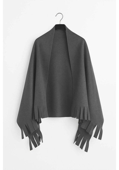 Softiva Polar Omuz Şalı 70x180 Cm Unisex Kışlık Şal Antrasit Gri Çok Renkli