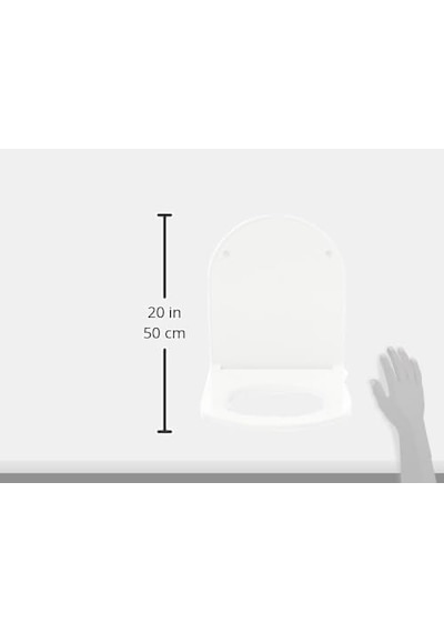 Universal Droplast Slim Klozet Kapak Açık Ahşap