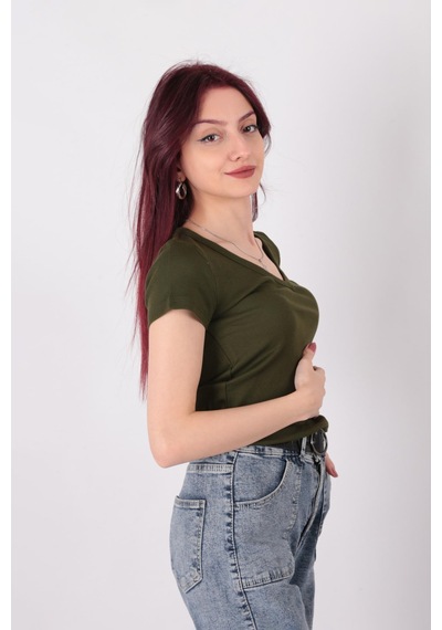 Busem S0016727 Kadın Bluz Haki