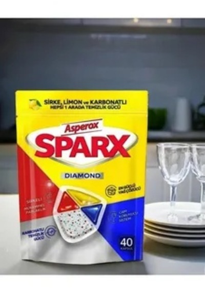 Asperox Sparx Diamond Bulaşık Tableti 40 Lı