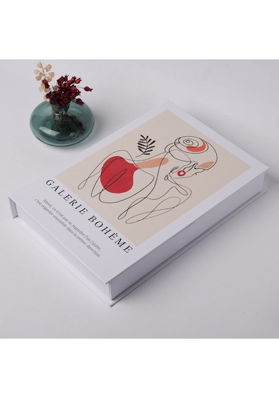 Bak Gel Al Kitap Görünümlü Dekoratif Kutu, Iskandinav Tarzı , Minimalist Saklama Kutusu