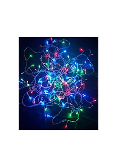Yılbaşı Led Işık Fonksiyonlu 10m 100 Ampül Renkli 1 Adet Bakır