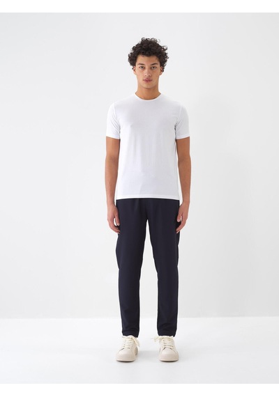 Xint Beyaz Pamuk Dokulu Slim Fit Tişört 502069