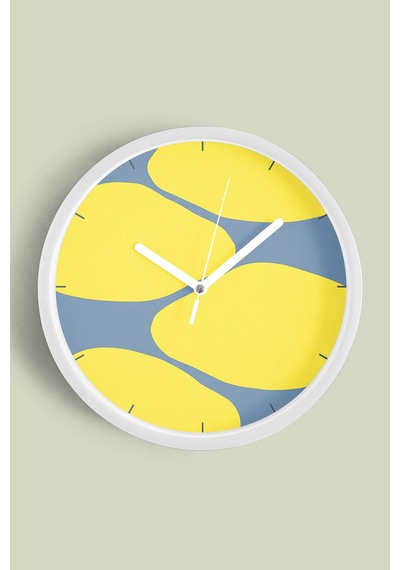 Modern Tasarım Duvar Saati - 25cm - Önü Camlı Beyaz Kasa - Sessiz Mekanizma-jh0473 Beyaz