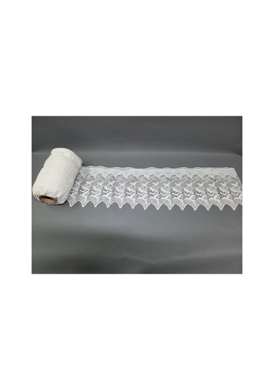 23 Cm Krem Pvc Dantel Raf Örtüsü Dolap İçi Örtü Runner Beyaz-1