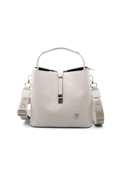 Just Polo Kadın Orijinal Just Polo 3 Bölmeli Ayarlanabilir Askılı Şık El & Omuz Çantası Shoulder Bag Taş