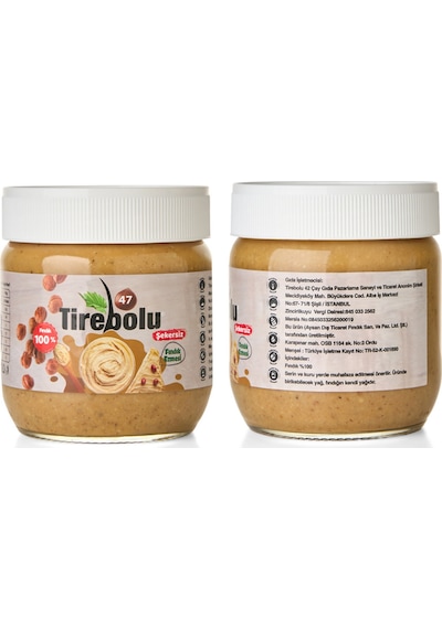 Tirebolu 47 %100 Fındık Şekersiz Fındık Ezmesi 300 G