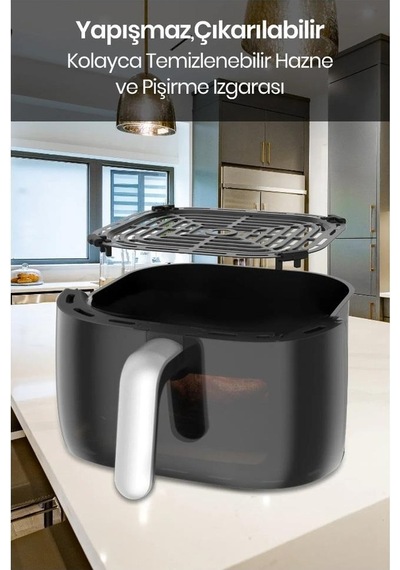 Goldmaster GM-7419 Freefry Cam Kapak Hazneli Sıcak Hava Fritözü
