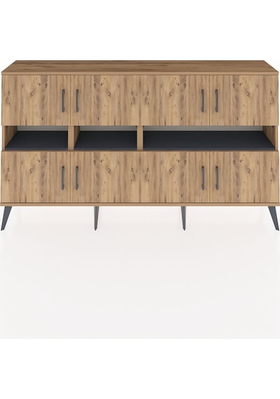 Arges Konsol 8 Raflı 8 Kapaklı 176x30x99 Çam-çam/antrasit Atlas Çam/antrasıt - Atlas Çam Arges Konsol 8 Raflı 8 Kapaklı 176x30x99 Çam-çam/antrasit Atlas Çam/antrasıt - Atlas Çam
