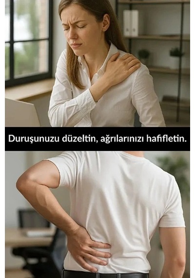 Kamburluk Önleyici Dik Duruş Korsesi Çok Renkli