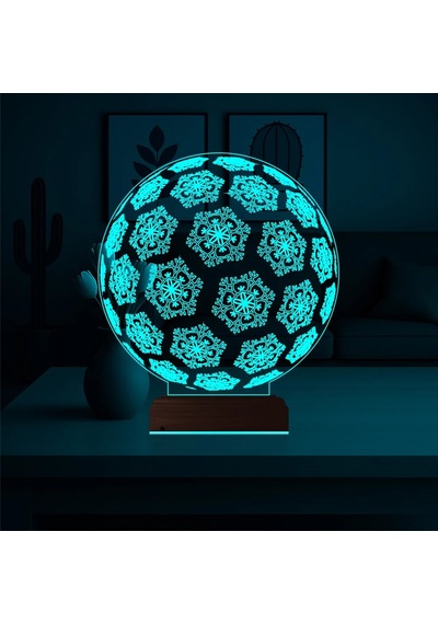 Luvivia Kar Tanesi 3d Lamba - Masa Gece Lambası Şeffaf