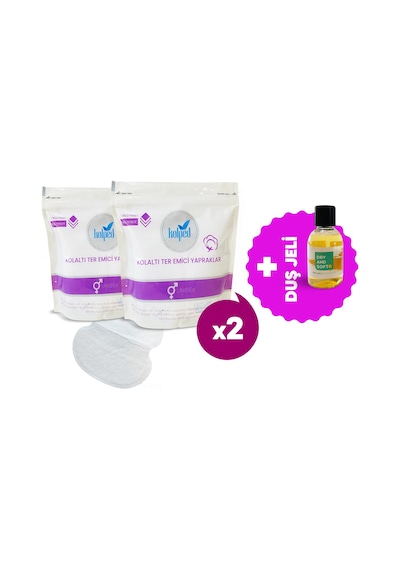 Kolped Ter Emici Yapraklar Koltuk Altı Pedi 2 x 56 Adet + Duş Jeli