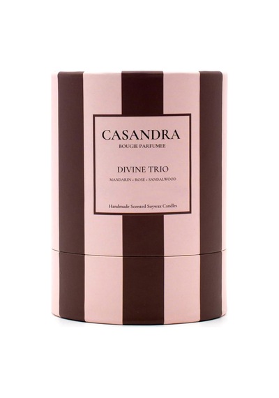 Casandra Divine Trio Soya Mum Mandalina &amp Gül &amp Sandal Ağacı Kokulu Dekoratif Aromaterapi Mum Diğer