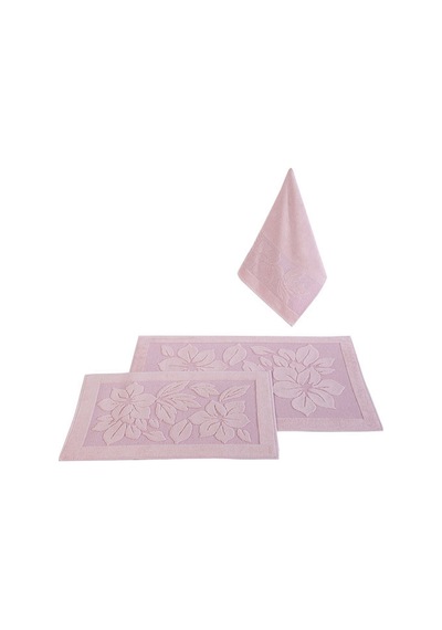Derya Banyo Paspas Takımı- 3Lü Pembe