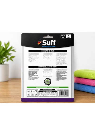 Suff Flieder Leylak Mikrofiber Yüzey Temizlik Bezi 70x50 Cm Yüksek Emicilik, Çizmeden Temizlik, Karma Renk Belirtilmemiş