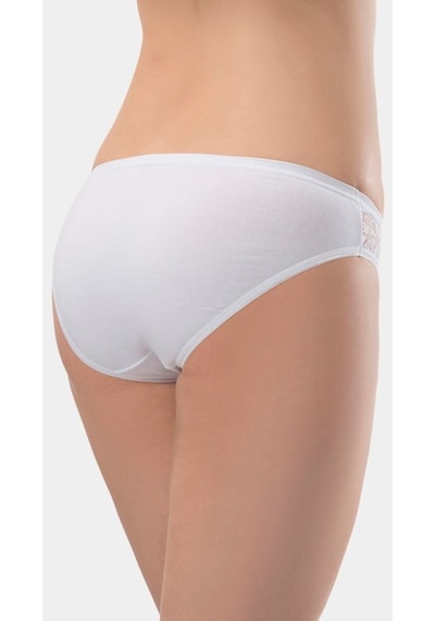 Türen Kadın Likralı Dantelli Slip 2'li Paket 261/beyaz 001