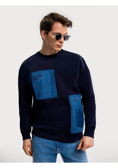 Oversize Erkek Sweatshirt Lacivert