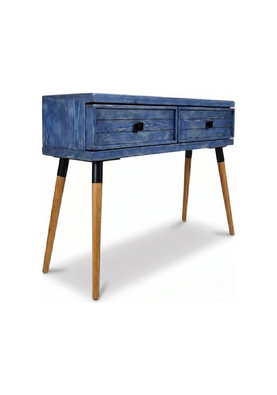 Mobenta Stria Entry: Modern Masif Dresuar 2 Çekmeceli Antre Konsolu - 120x31.5 Ig Mavi
