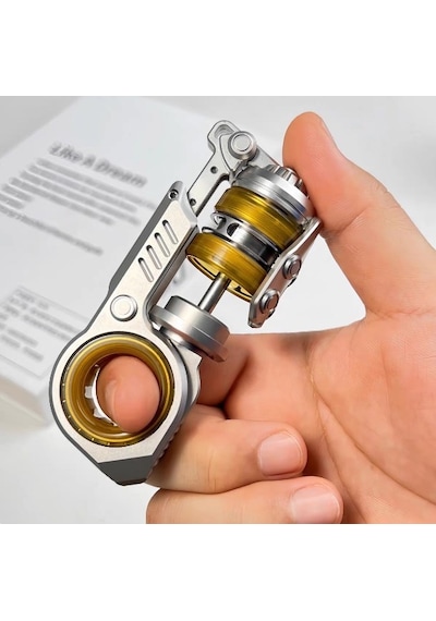 Premium Edc Fidget Toy Paslanmaz Çelik Tuning Fork Mekanizmalı Manyetik Metal Yeni Nesil Stres Çarkı